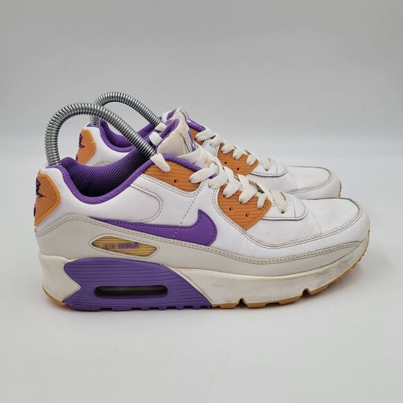 Nike Air Max 90 LTR White Action Grape DV3607-103 Athletic Kids Shoes Size 6Y - Picture 3 of 10